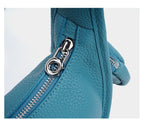Jolie - Ladies Leather Hobo With Hanging Airpod Case | Teal Blue