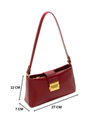 Felice - Ladies Baguette Bag, Faux Leather | Red