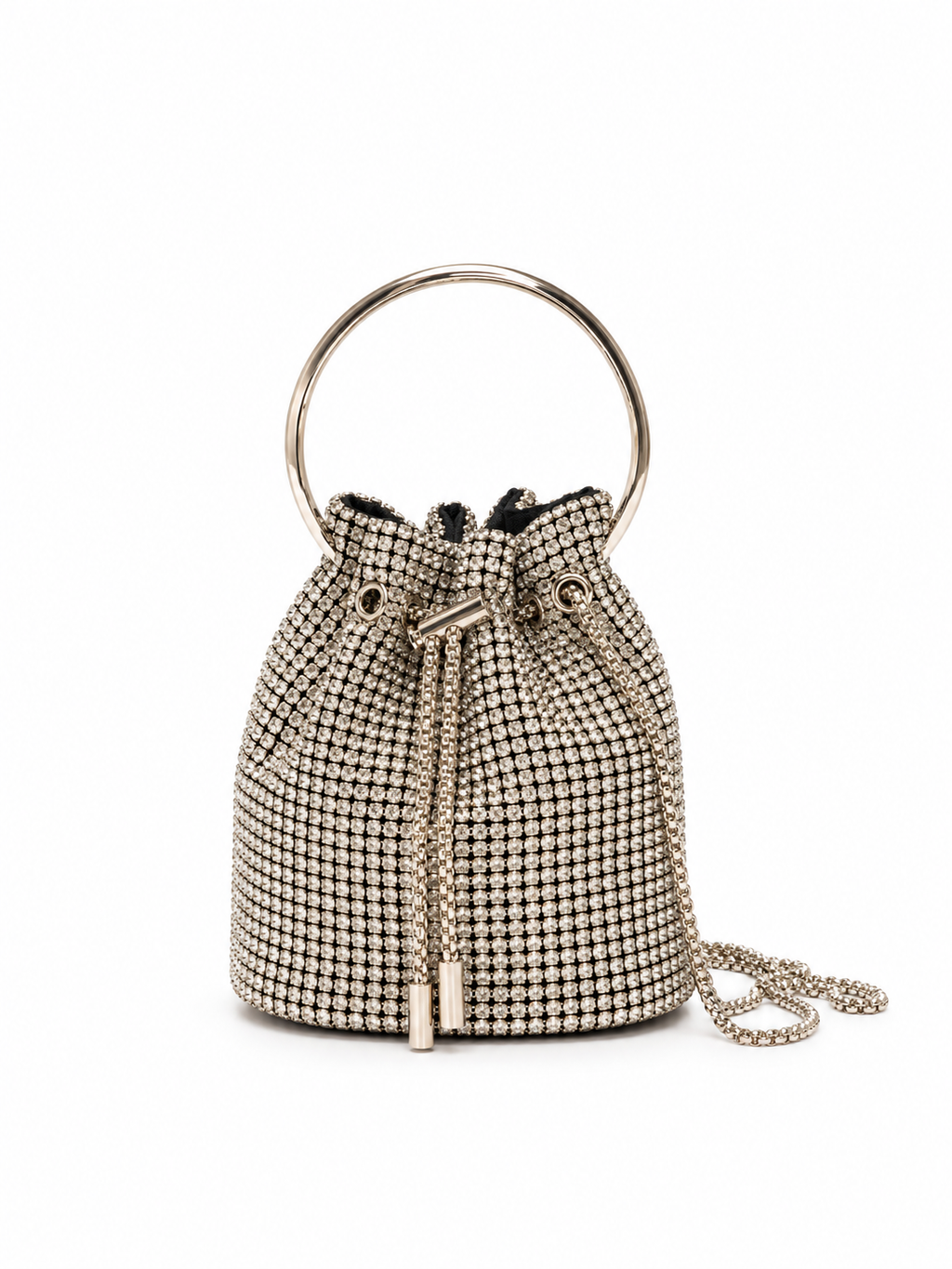 Fiama - Bucket Bag With Rhinestones, col.silver