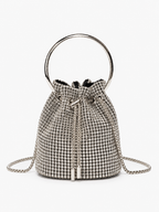 Fiama - Bucket Bag With Rhinestones, col.silver