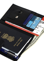 Filato Passport Leather Wallet With RFID | Black