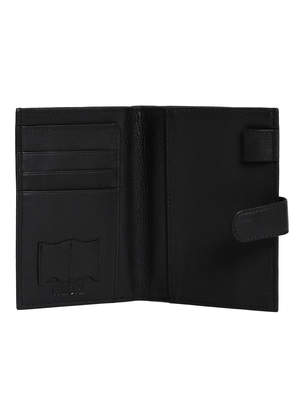Filato Passport Leather Wallet With RFID | Black
