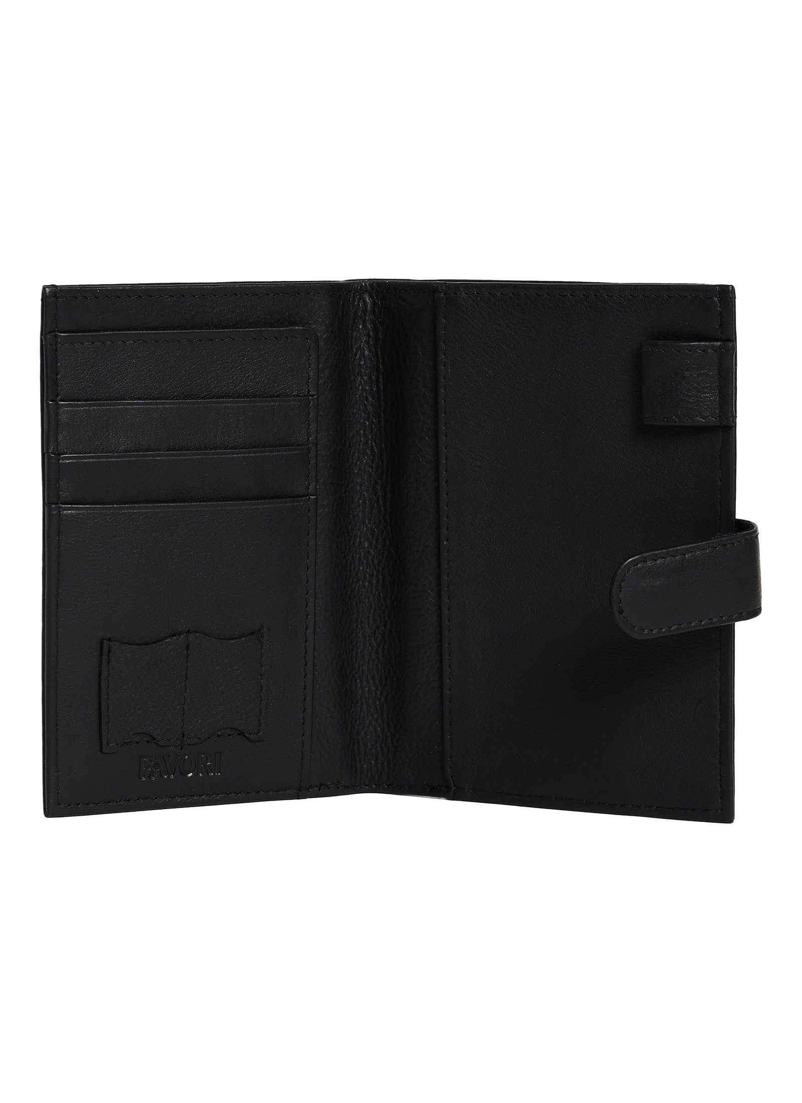 Filato Passport Leather Wallet With RFID | Black