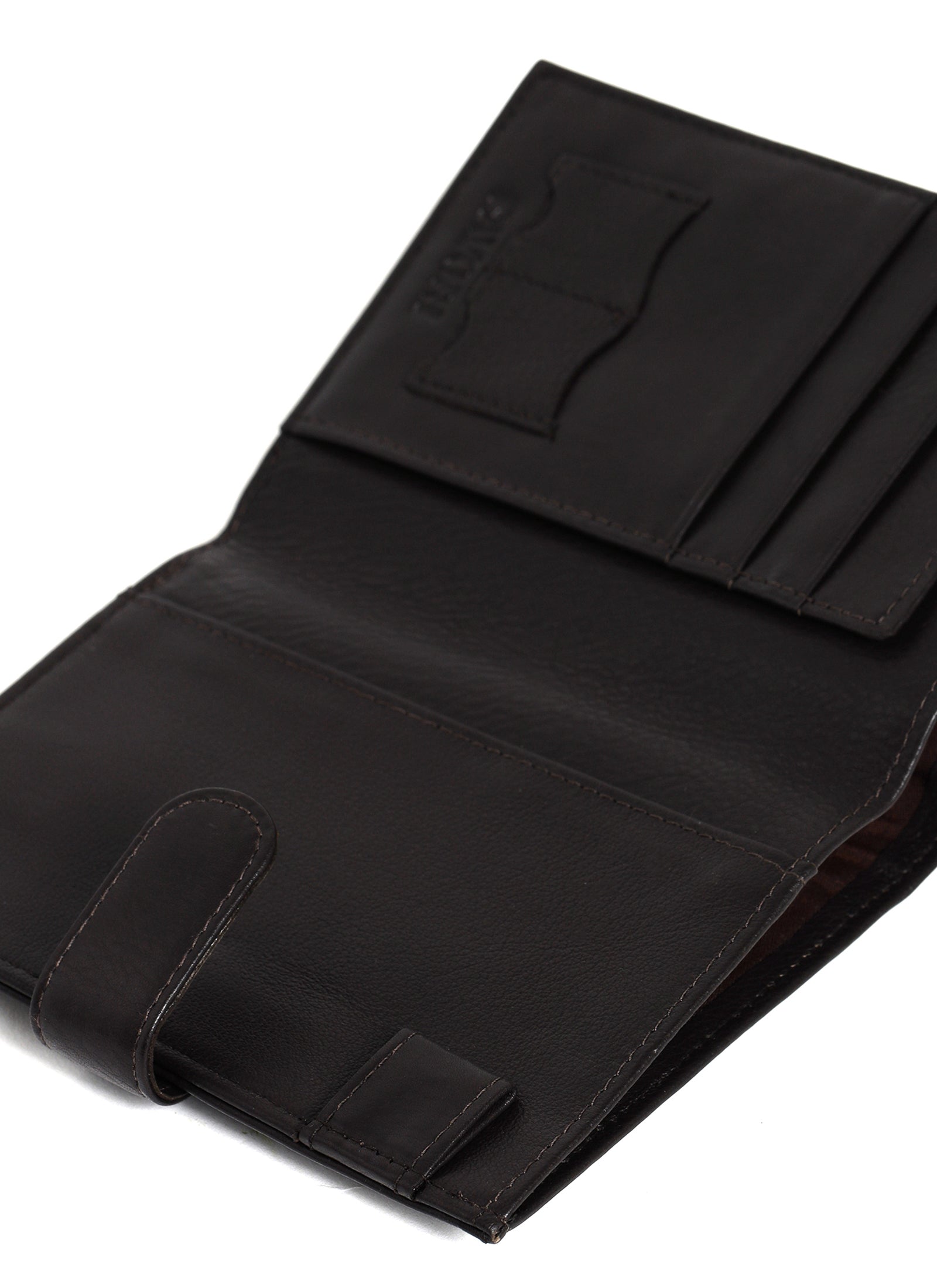 Filato Passport Leather Wallet With RFID | Dark Brown
