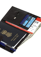 Filato Passport Leather Wallet With RFID | Dark Brown