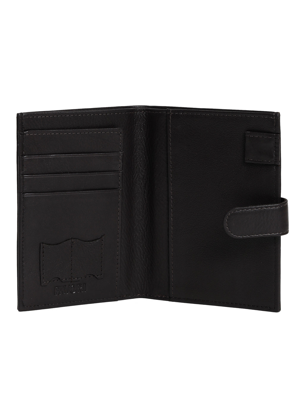 Filato Passport Leather Wallet With RFID | Dark Brown