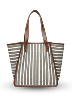Retro Stripe Ladies Work Tote