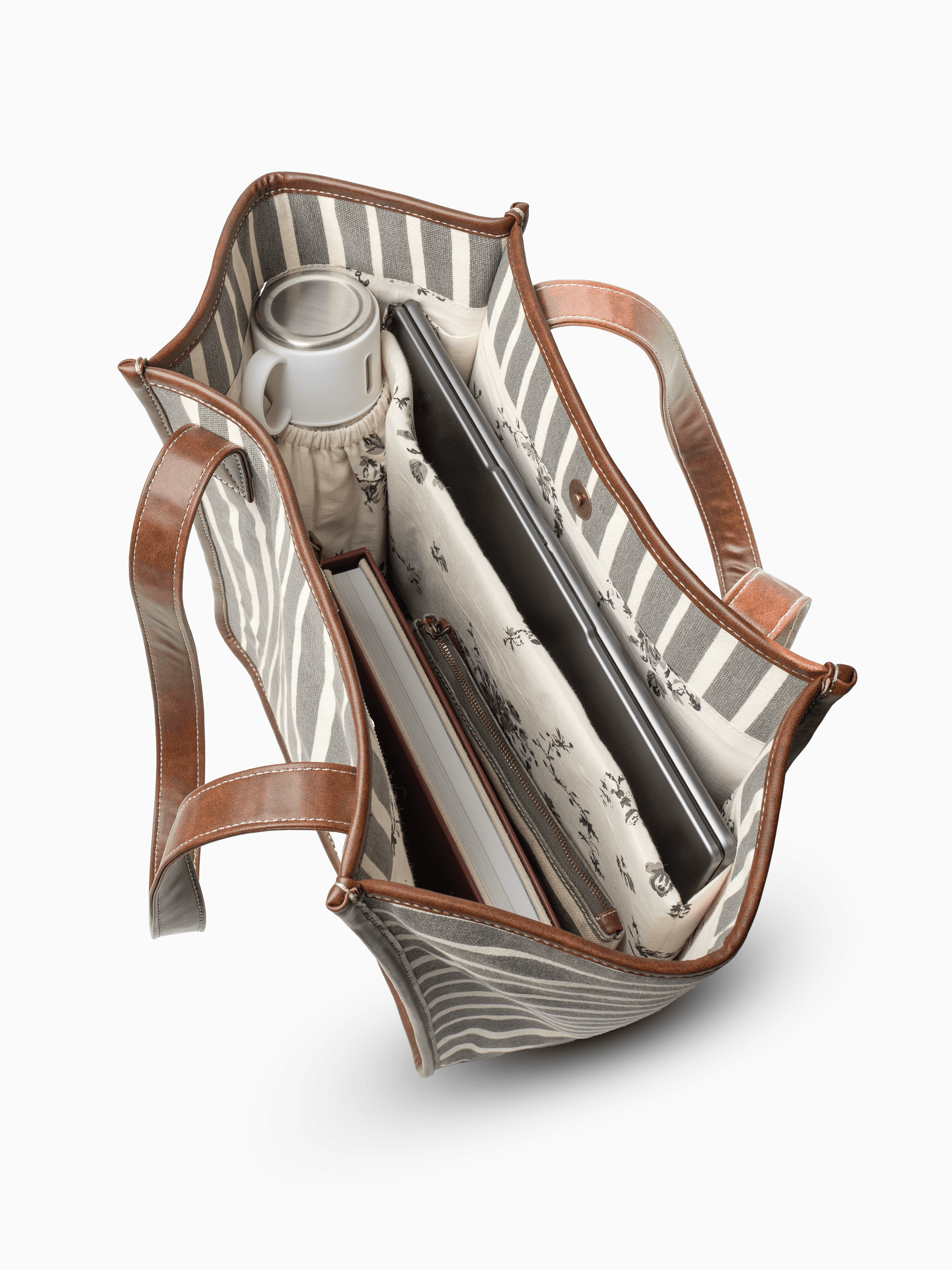 Retro Stripe Ladies Work Tote