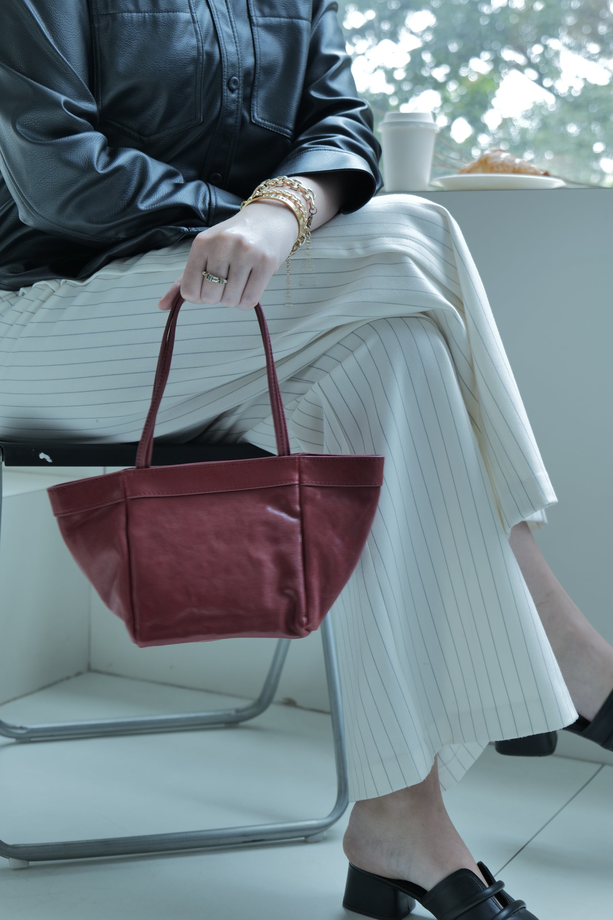 Scatto - Ladies Leather Hand Bag I Dark Red