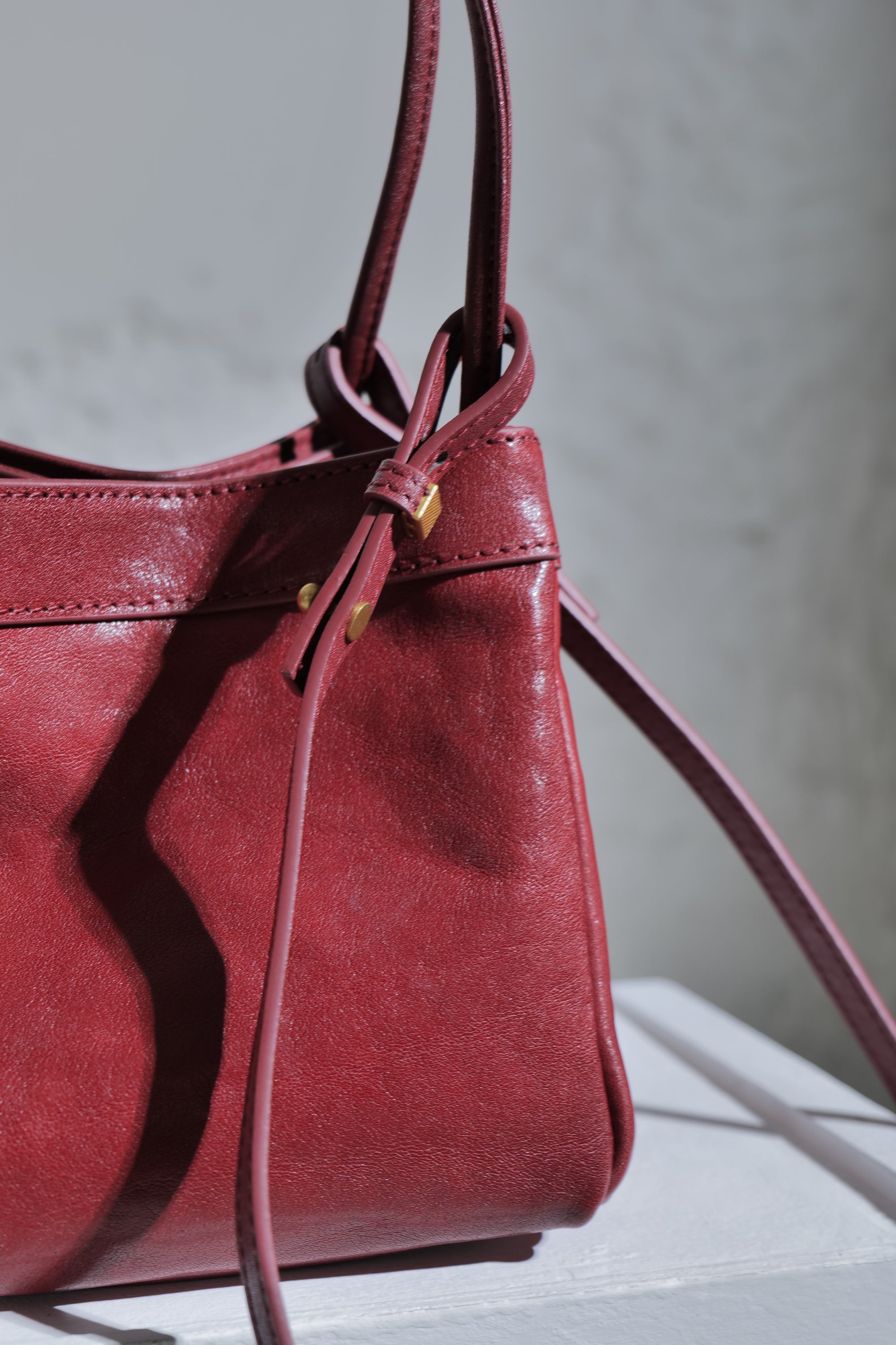 Scatto - Ladies Leather Hand Bag I Dark Red