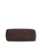 Sia- Ladies Woven Tote Bag , Faux Leather | Chocolate
