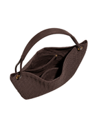 Sia- Ladies Woven Tote Bag , Faux Leather | Chocolate