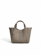 Toscana Pebble-Ladies leather bucket bag, col. Elephant Grey