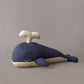 Whale Fish Cotton knitted Stuffed Soft toy for Babies and Kids(Navy Blue and Ivory)