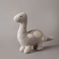 Dino Cotton Knitted stuffed toy for Babies and Kids (Light grey)