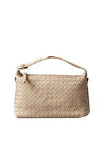 Fero - Ladies Woven Handbag, Faux Leather | Pearl white
