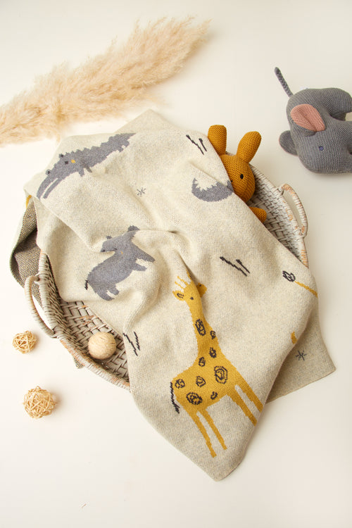 Baby Blanket With Animal Design