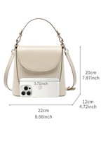 Vienna - Ladies Leather Structured Bucket Bag | Ivory