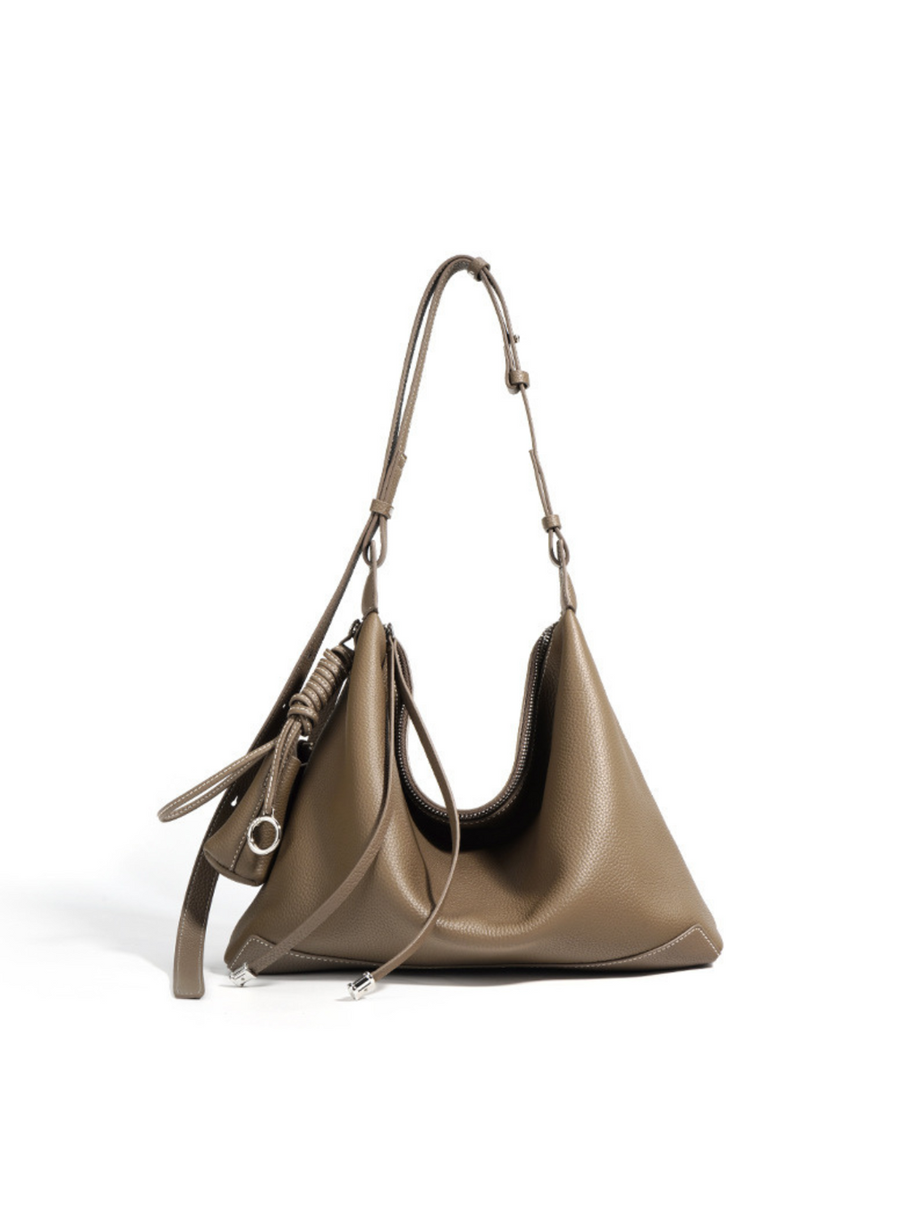 Lusso - Ladies Leather Satchel Bag | Taupe