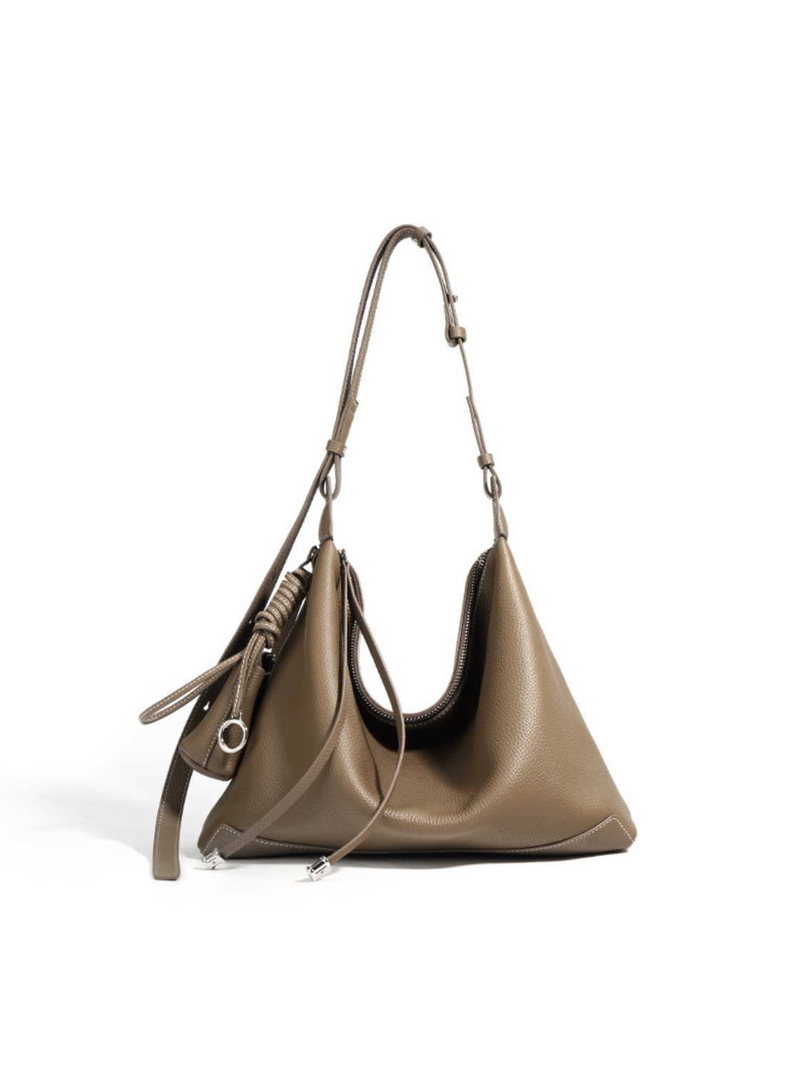 Lusso - Ladies Leather Satchel Bag | Taupe