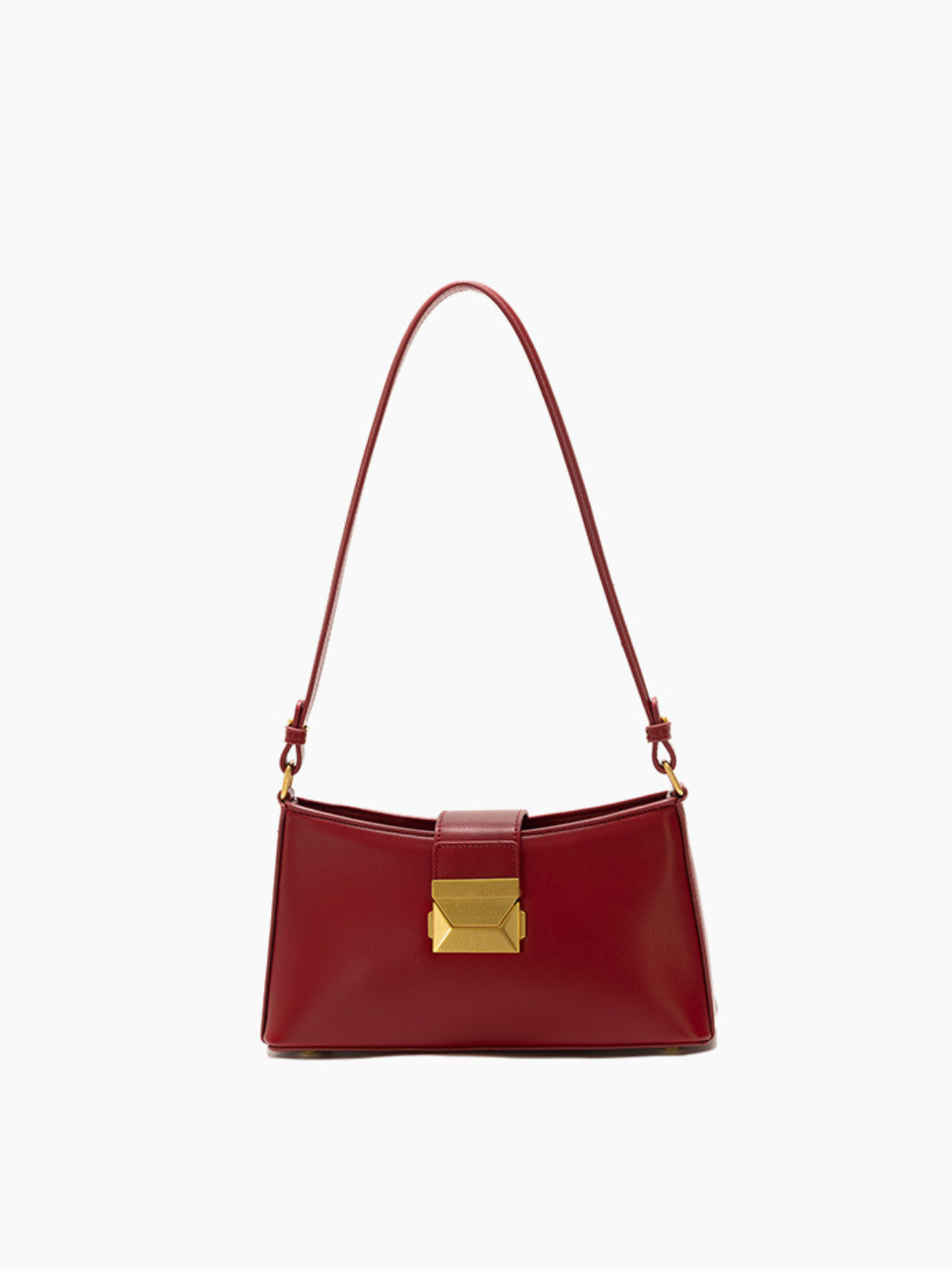 Felice - Ladies Baguette Bag, Faux Leather | Red