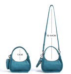 Jolie - Ladies Leather Hobo With Hanging Airpod Case | Teal Blue