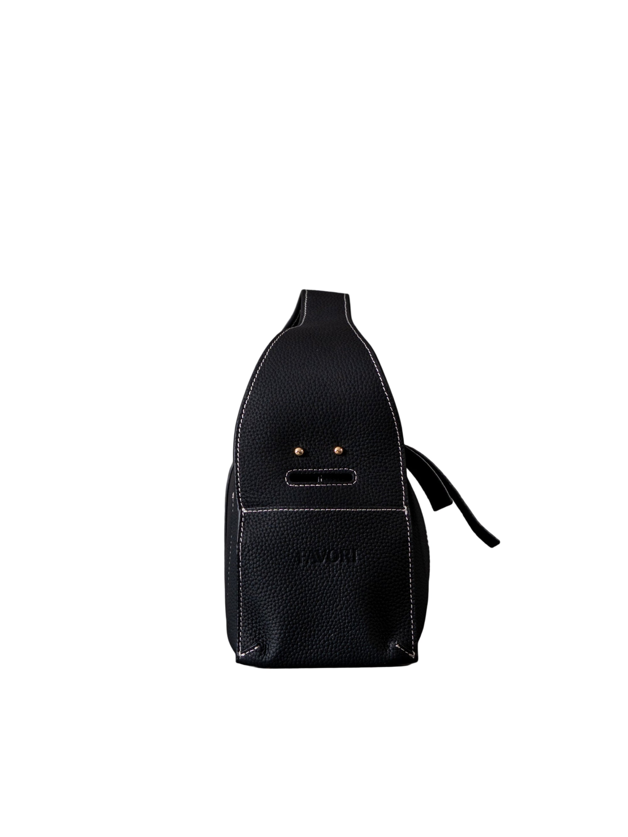 Pelle - Ladies Leather Baguette Bag | Black