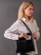 Siena - Ladies Leather Tote Bag | Black