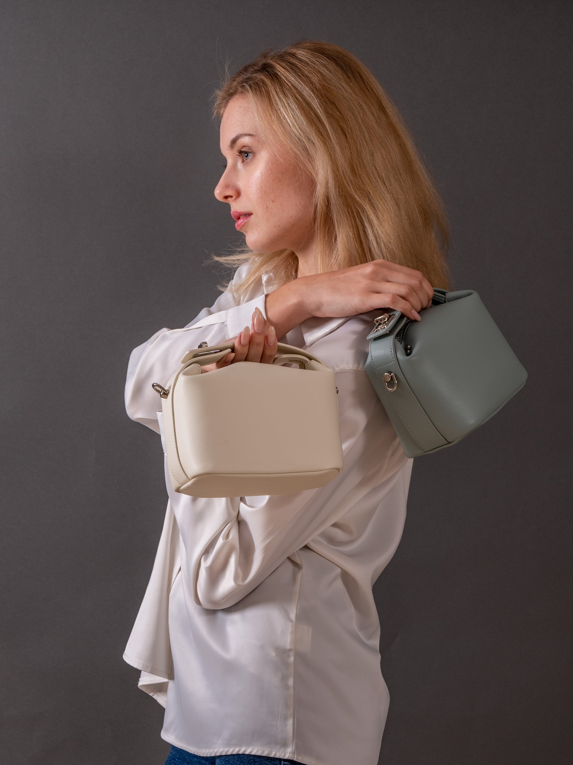 Liora - Ladies Leather Handbag | Ivory