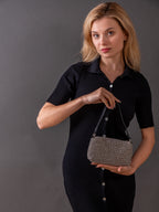 Fulgora - Box Bag With Rhinestones