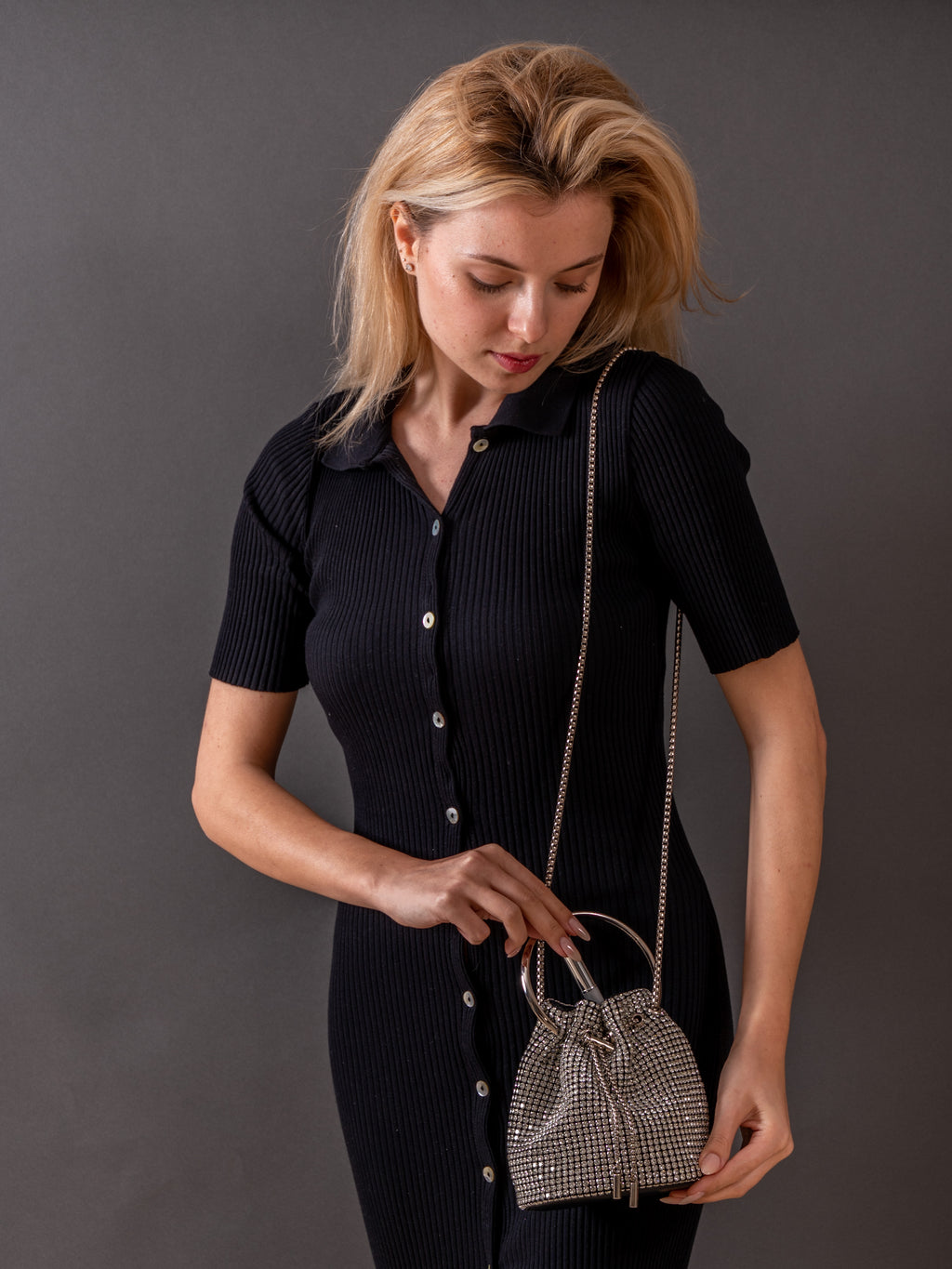 Fiama - Bucket Bag With Rhinestones