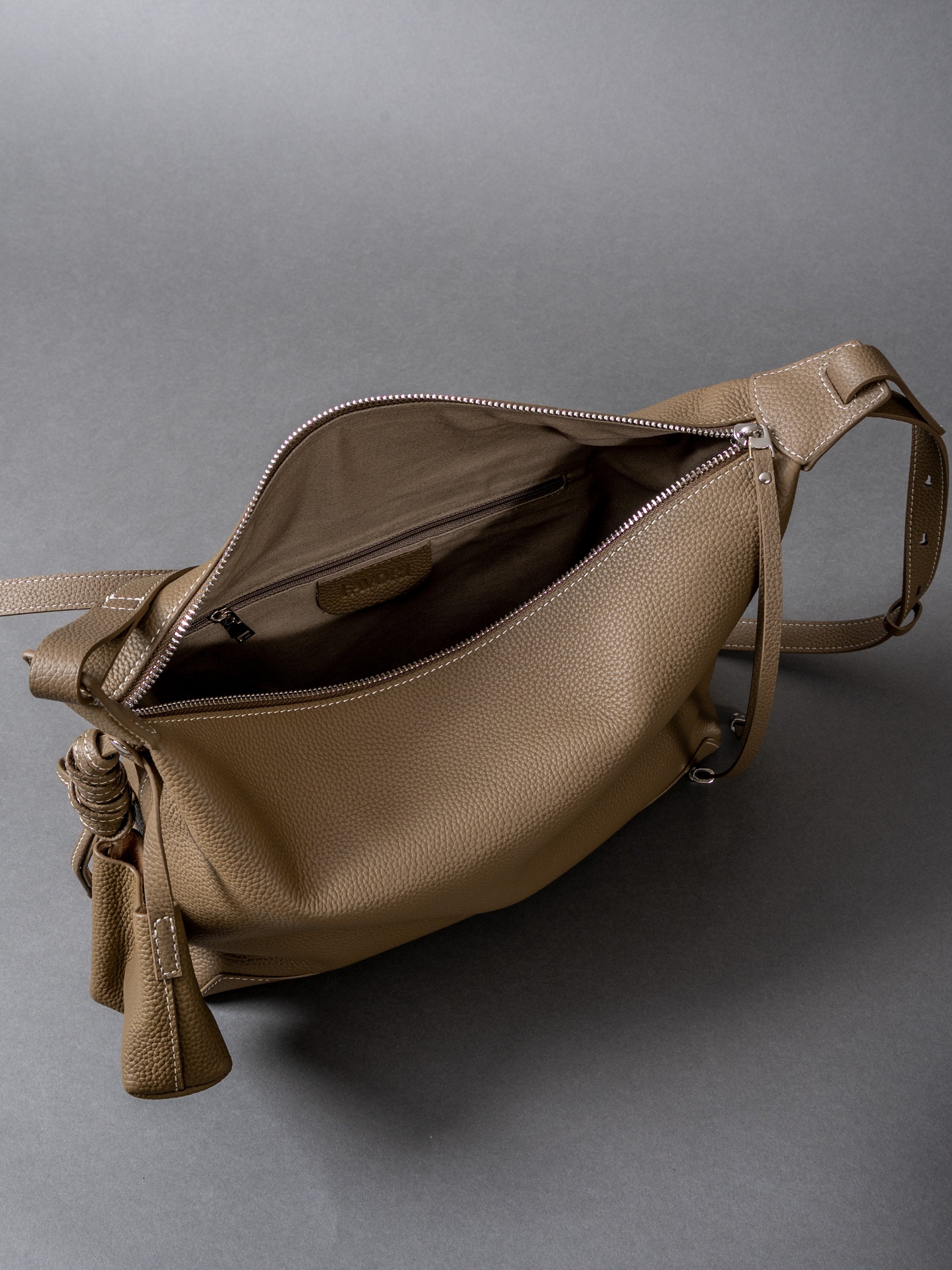 Lusso - Ladies Leather Satchel Bag | Taupe