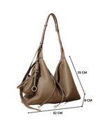 Lusso - Ladies Leather Satchel Bag | Taupe