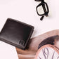 Filato Bi-Fold Men's Leather Wallet With RFID | Black