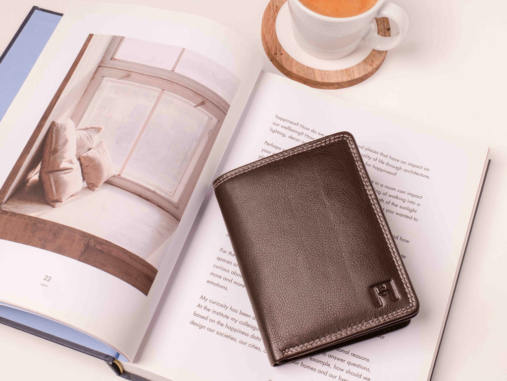 Filato Portrait Men's Leather Wallet With RFID | Dark Brown