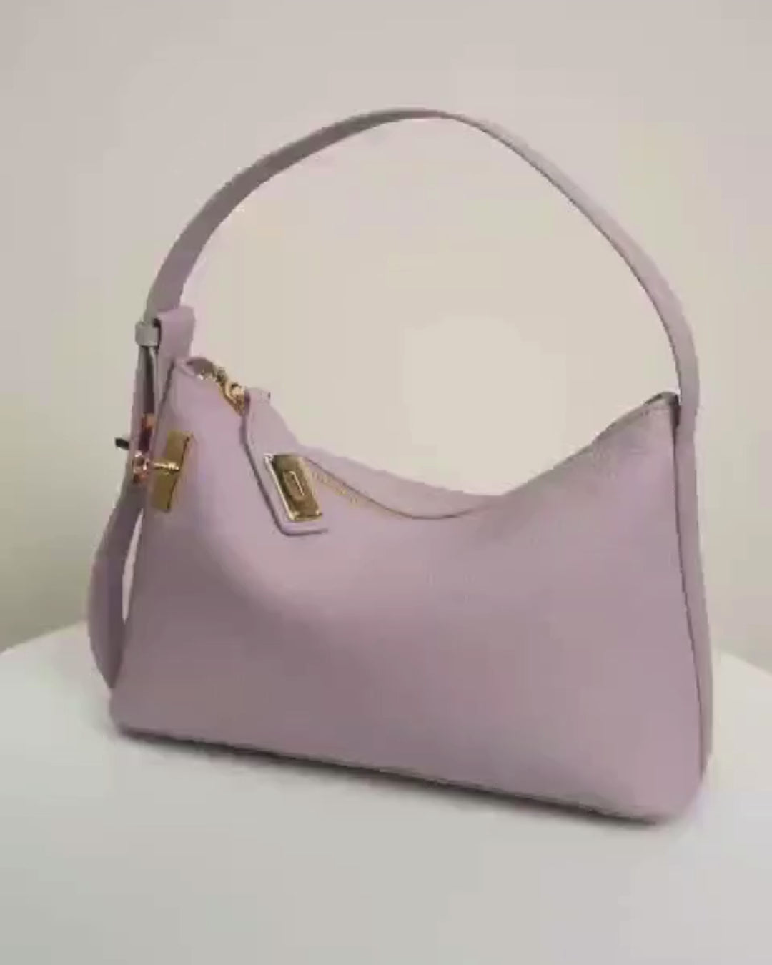Lumi - Ladies leather Baguette | Mauve