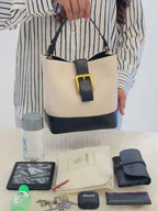 Sylvia - Ladies Leather Bucket Bag | Black