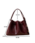 Terra - Ladies Leather Satchel Bag | Bordo