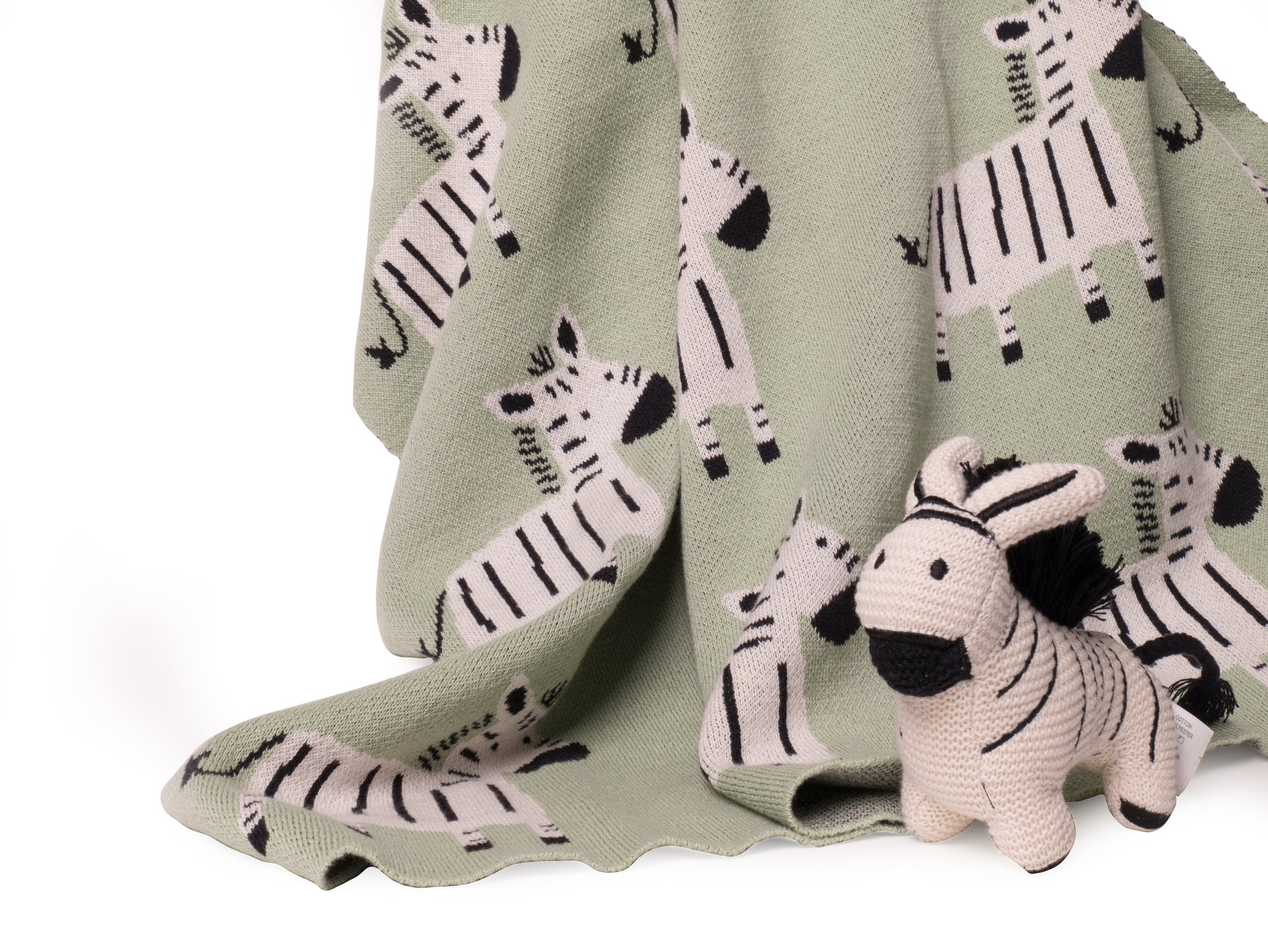 Baby Blanket With Zebra Toy