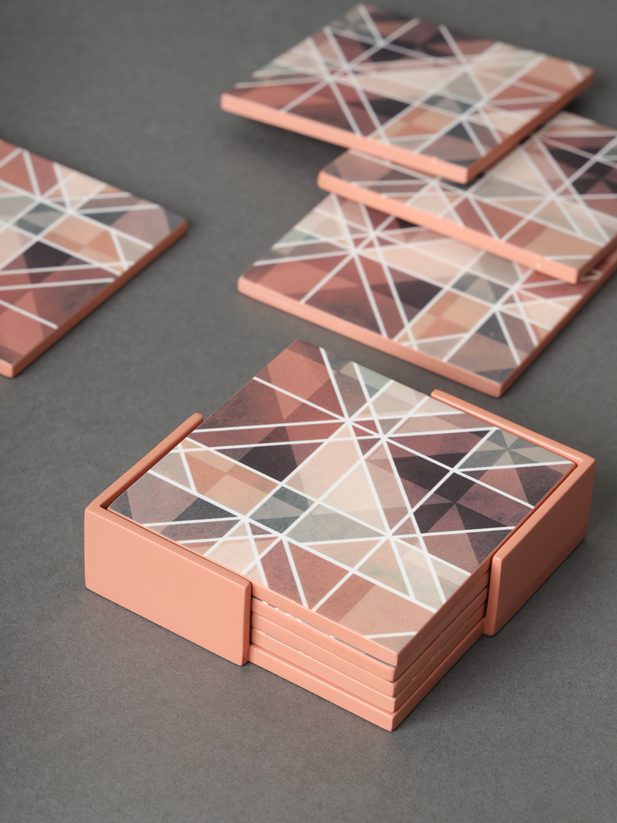 Set of Tissue Box and Set of Coasters