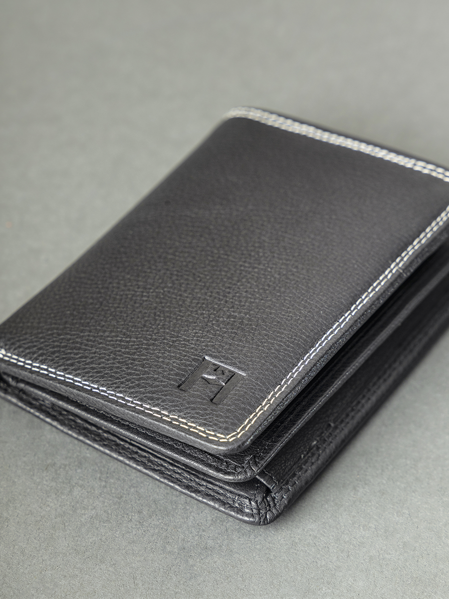 Mens Leather Wallet with RFID blocking