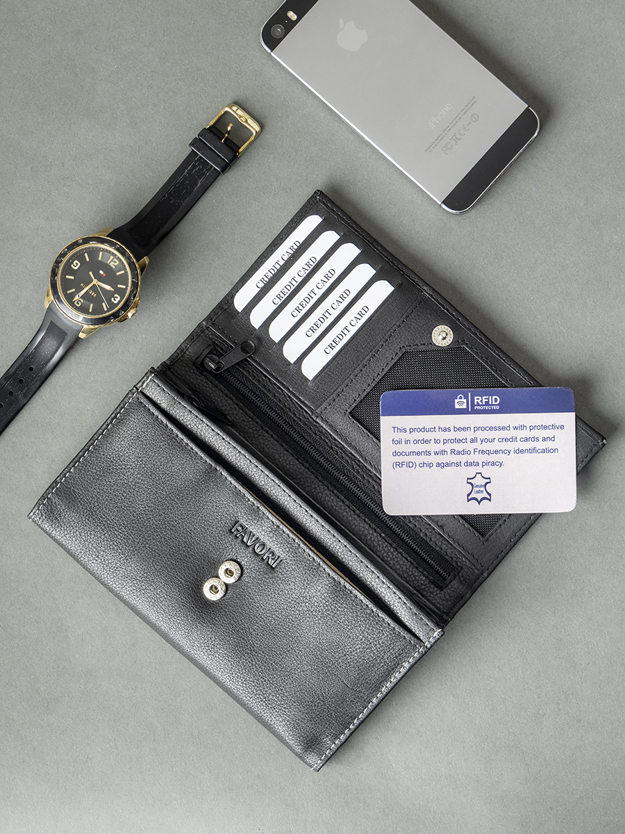 Ladies leather wallet with RFID